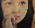 Little girl staring, originale réalisée à la main